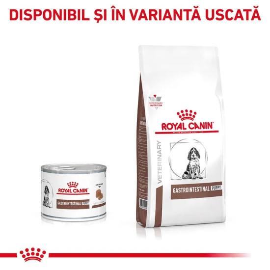 Royal Canin Veterinary Canine Gastrointestinal Puppy Mousse – Hrană Umedă pentru Căței cu Tulburări Digestive, 195 g